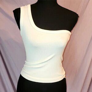 NWT Ribbed Crop white tank Bodycon Bombshell Size S